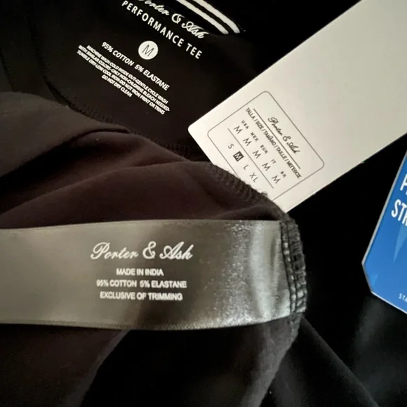 Porter & Ash 95% Cotton 4-way Stretch Short Sleeve Crew Neck Casual Top/Teeshirt - Picture 9 of 9